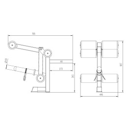 Accesorio curl / extensión de piernas para banco Zero Gap+