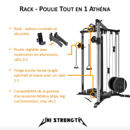 équipement Fitness Modulaire Poulie De Traction 90 Mm Pour Rack De Fitness - Rouleau Aluminium Installation Rapide - DIY Home Gym Rouleau Câble Cadre Squat