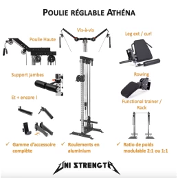Beinhalter für Rack und Kabelzug - Athena