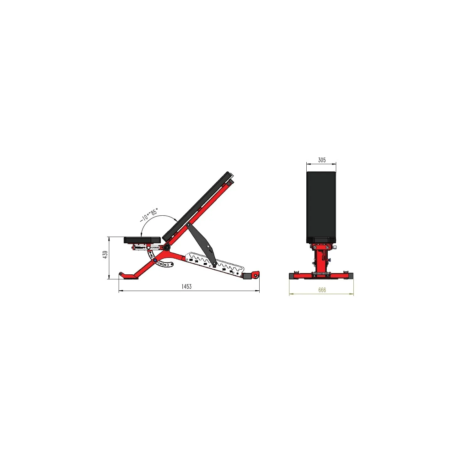 Adjustable Bench, Zero Gap+ Weight Bench - view 7