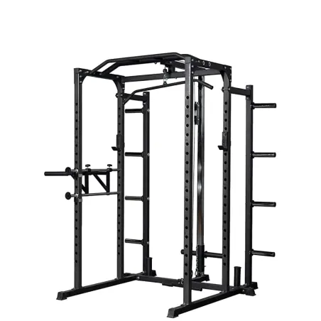 Pack CS-Basic | Cage à squat, dips, poulie haute/basse, crochets en J et extension stockage