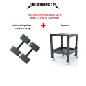 Pack Mancuernas Ajustables 100 % Acero, 4 a 36 kg + Soporte