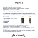 Power Rack CS-1 236 cm lackiert, 4 Pfosten, Multigriff-Klimmzugstange | Komplettset - Ansicht 7