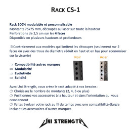 CS-1 4 uprights 204 cm + 4 uprights 76 cm + logo + straight pull-up bar + safety strap 76 cm + J-cups