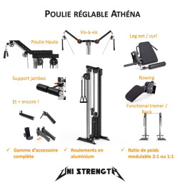 UF-Poulie réglable Athéna | Stack de poids 95 Kg