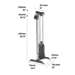 Verstellbarer UF-Kabelzug Athena | Gewichtsblock 95 kg