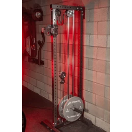Pack Rack Athéna: Kabelzug + 95 kg Gewichtsblock, Cable Crossover, Beinstütze und Pfosten