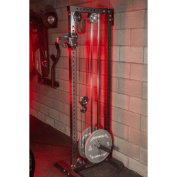 Pack Rack Athéna : poulie + stack de poids 95kg, vis à vis, support jambes et montant