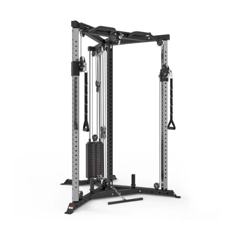 Pacchetto Athéna: puleggia tutto in 1, ganci a J, sicurezze, Dips, supporto rowing T-bar e gambe