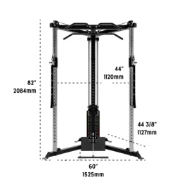 Pack Athéna: polea todo en 1 con pila de pesas, ganchos en J, barras de seguridad, Dips, soporte remo T-bar y soporte de piernas