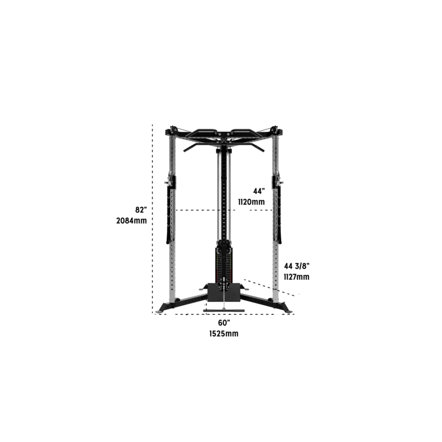 Pack Athéna : poulie tout en 1 stack de poids, crochets en J, sécurités, Dips, support rowing T-bar et jambes - vue 4