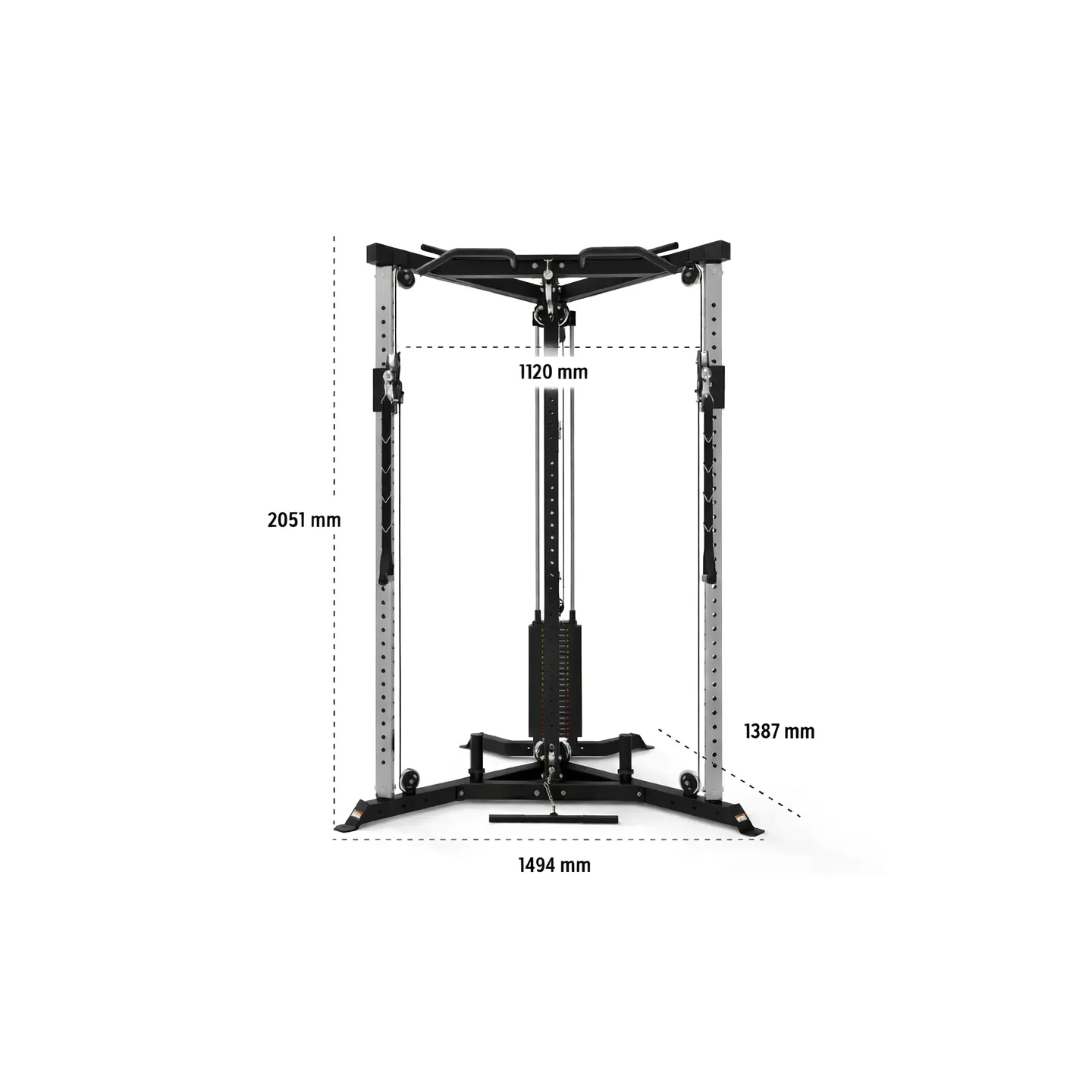 Athéna All-in-One-Zug Rack | Gewichtsblock 95 kg | Rack-Kabelzug - Ansicht 4