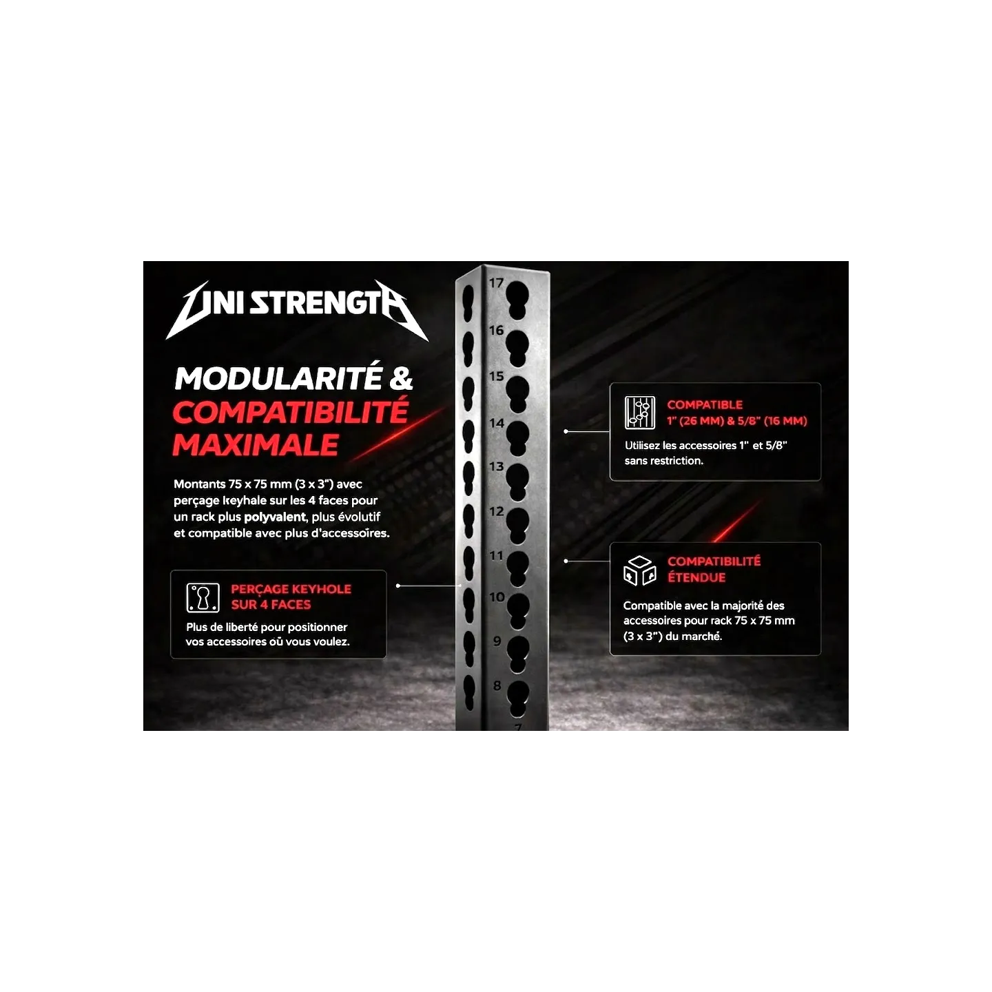 Montants pour rack CS-1 75 x 75 mm, 204 ou 236 cm - vue 30