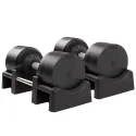 Schwarze verstellbare Hanteln 41,5 kg - Paar - 1,5 kg Schritte
