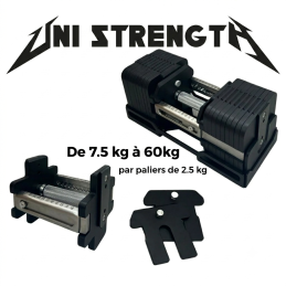 Haltères Réglables Titan 60 - Paire 100 % Acier - jusqu'à 60 kg - vue 2