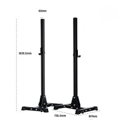 Soportes de sentadillas Athéna 300 kg, par en acero 60 x 60 mm