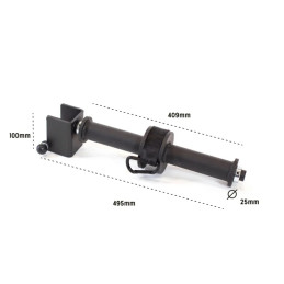 Athéna steel wrist roller mounted on its 60 x 60 mm rack bracket
