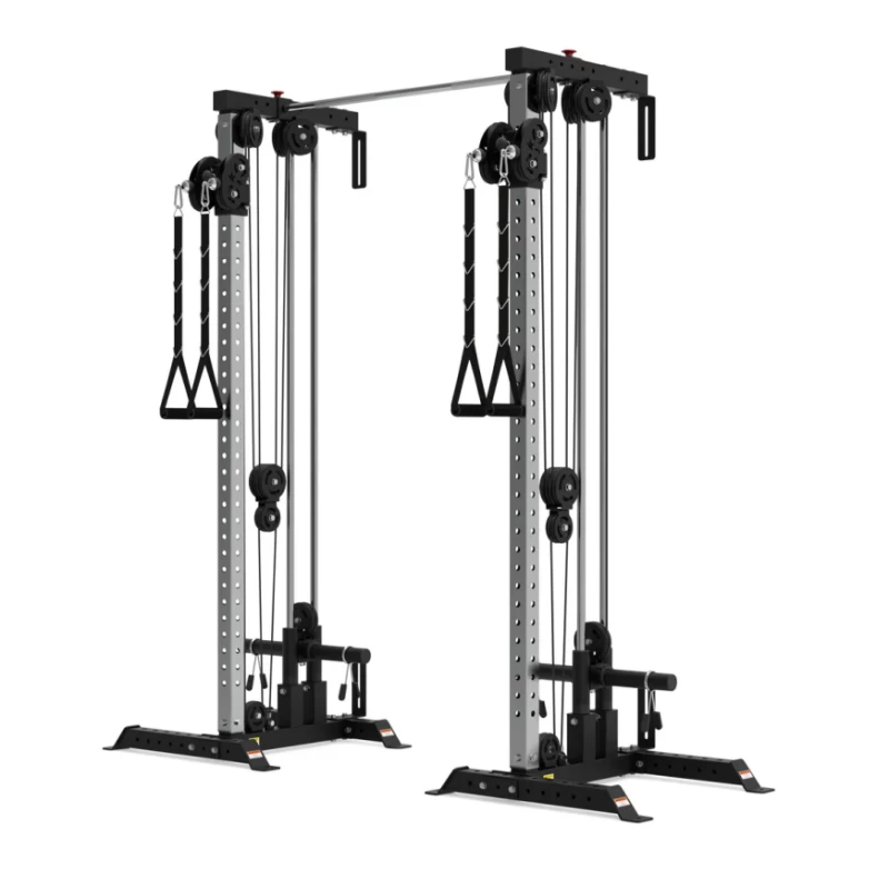 Paire de UF-Poulie réglable 228 cm (chargement à disques) + barre de traction réglable Athéna