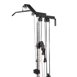Athena-Set 228 cm: gegenüberliegende scheibenbeladene Kabelzüge und Ständer – Ansicht 1