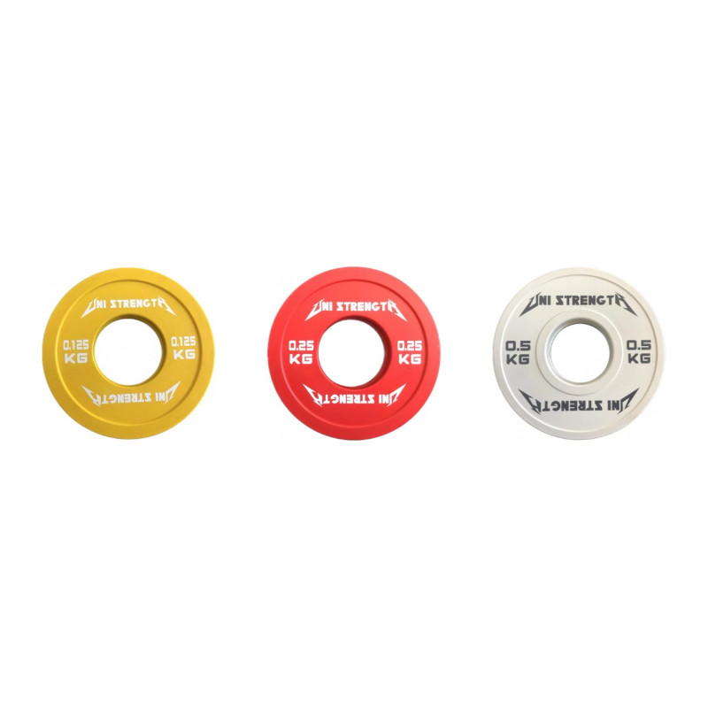 Pack Poids Olympiques de Précision 1,75 kg | 3 Paires 0,125 à 0,50 kg | ±10 g