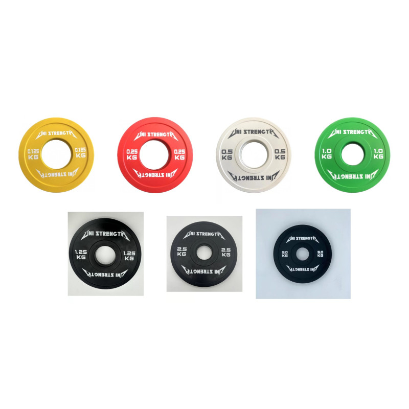 Pack Poids Olympiques de Précision 21,25 kg | 7 Paires 0,125 à 5 kg