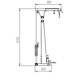 CS-1 Poulie Haute/Basse avec colonne de poids de 80 Kg