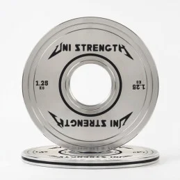 UF disque calibré chromé 25 kg, vue en angle