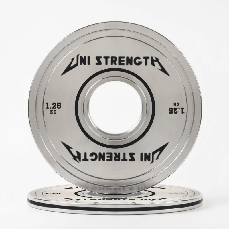 UF disque calibré chromé 25 kg, vue en angle