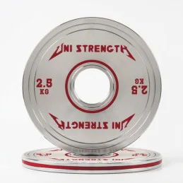 UF disque calibré chromé 25 kg, vue en angle
