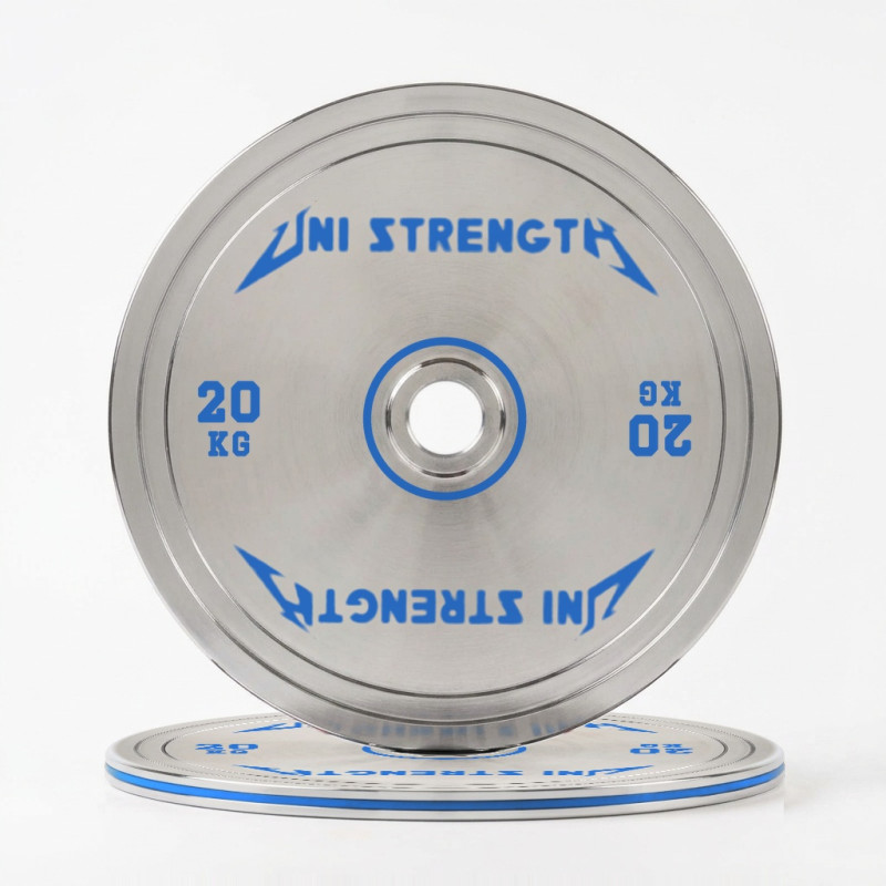 Disco calibrado cromado UF 25 kg, vista en ángulo
