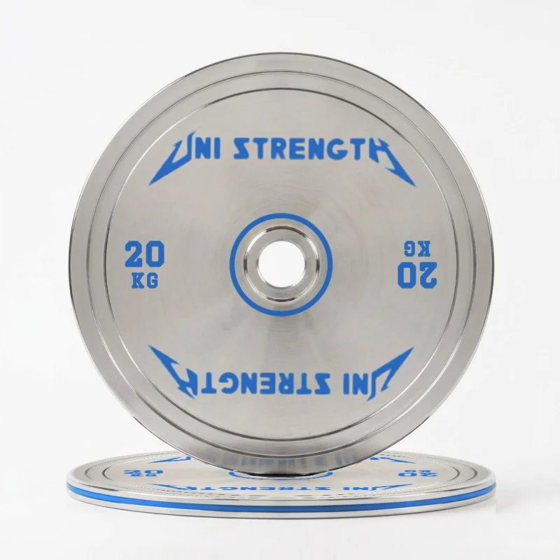 UF disque calibré chromé 25 kg, vue en angle