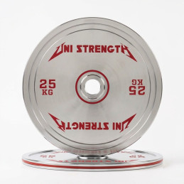 UF calibrated chrome plate 25 kg, front view