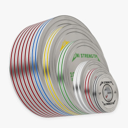 Set 257,5 kg UF kalibrierte Chromhantelscheiben, alle Scheiben maßstabsgetreu
