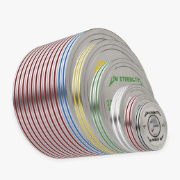 Set 357,5 kg UF kalibrierte Chromhantelscheiben, alle Scheiben maßstabsgetreu