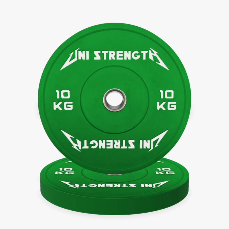 Bumper plate colour 25 kg, angled view