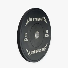 Disco bumper de color 25 kg, vista en ángulo