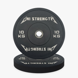 Bumper plate colour 25 kg, angled view