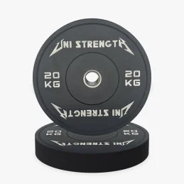 Bumper plate couleur 25 kg, vue en angle