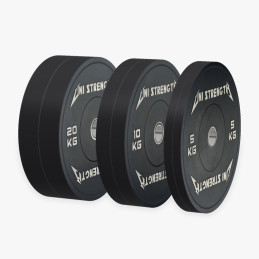 Set dischi bumper neri 70 kg Uni Strength