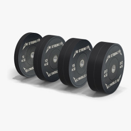 Pack disques bumper noirs 100 kg Uni Strength
