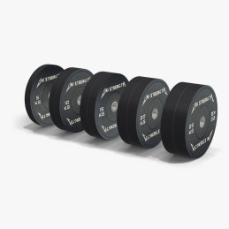 Pack disques bumper noirs 150 kg Uni Strength