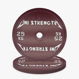 Uni Strength UF kalibrierte Hantelscheibe 25 kg rot, 55° Ansicht