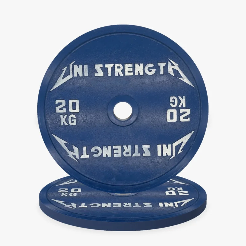 Uni Strength UF 25 kg red calibrated plate, 55° view