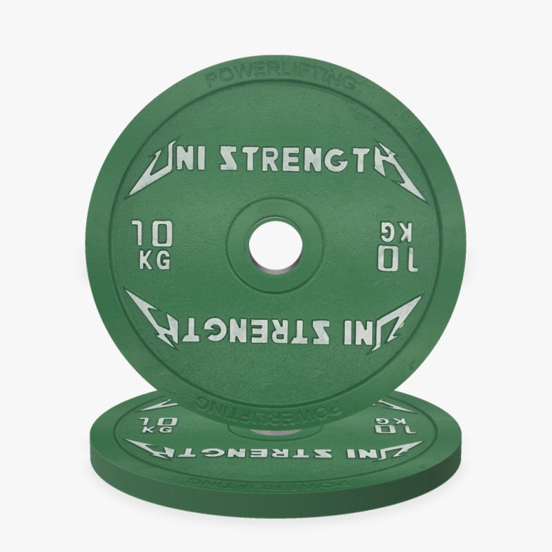 Disco calibrato UF 25 kg rosso Uni Strength, vista a 55°