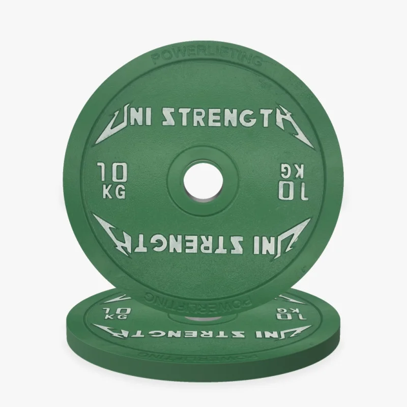 Disque calibré UF 25 kg rouge Uni Strength, vue à 55°