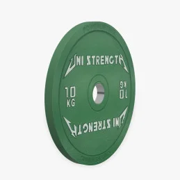 Disque calibré UF 25 kg rouge Uni Strength, vue à 55°