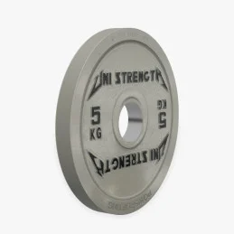 Disque calibré UF 25 kg rouge Uni Strength, vue à 55°