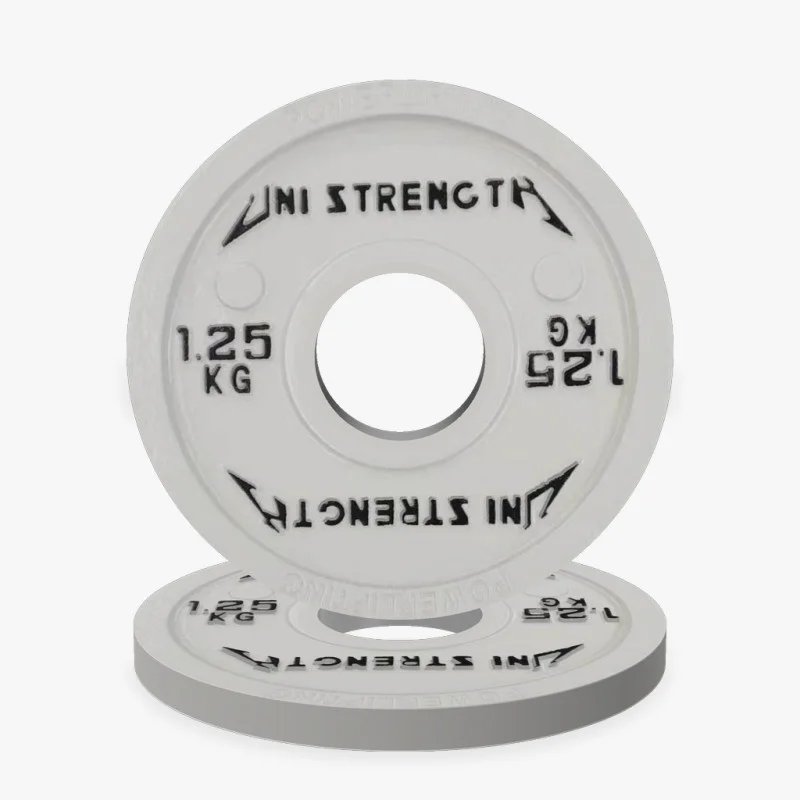 Disque calibré UF 25 kg rouge Uni Strength, vue à 55°