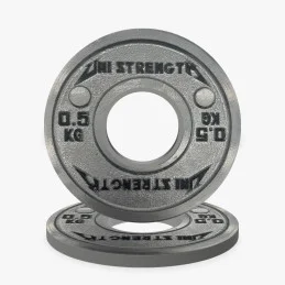 Disque calibré UF 25 kg rouge Uni Strength, vue à 55°