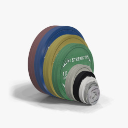 Set disques calibrés UF 159 kg Uni Strength, disques à l'échelle